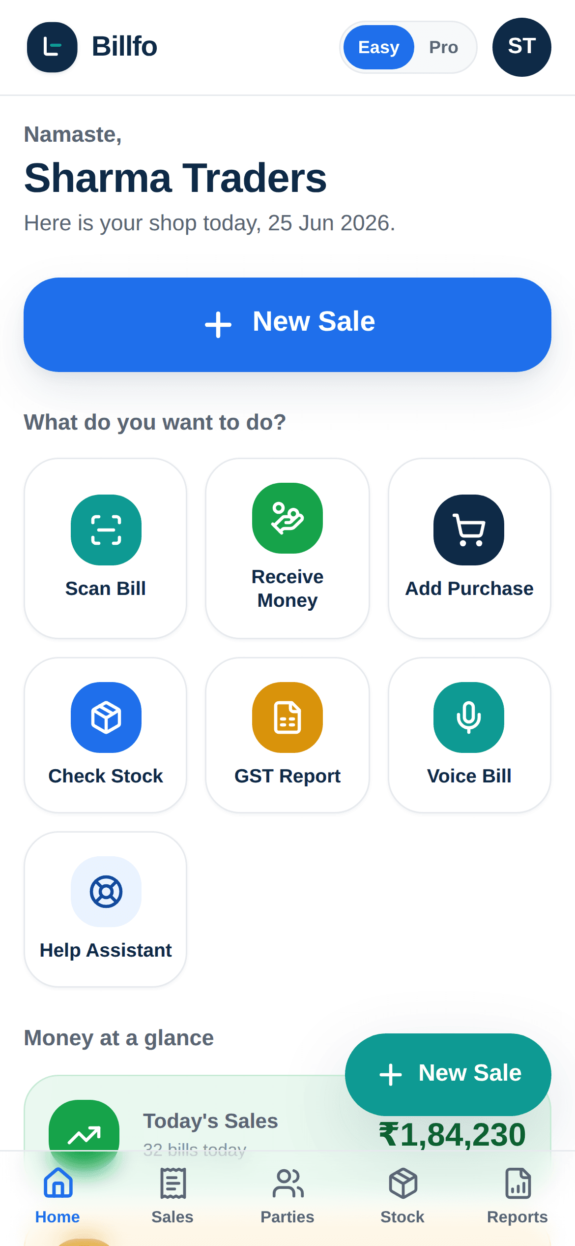 Billfo mobile billing app